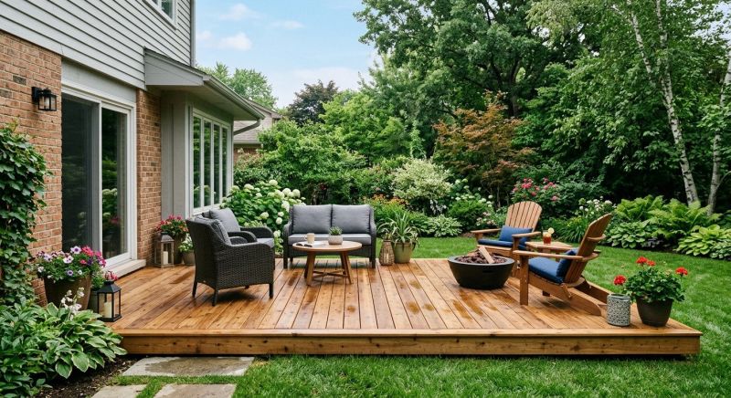 Ground Level Deck Construction in Fairfield County, CT