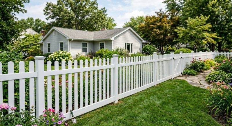 White Pvc Fence Installation in South Houston, TX