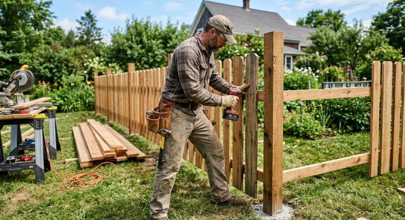 Wood Fence Construction in Roseville, CA