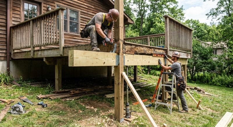 Deck Column Repair in Redmond, WA