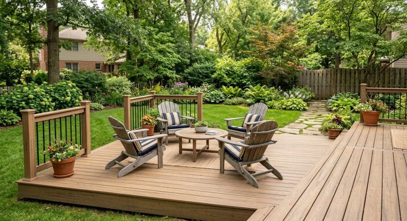 Ground Level Deck Construction in Worcester, MA