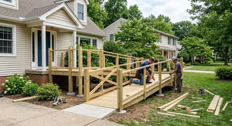Hardwood Ramp Installation in Kansas City, KS