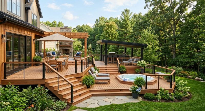 Hot Tub Deck Construction in Boston, MA