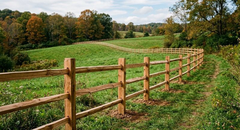 Split Rail Fence Installation in Pearland, TX