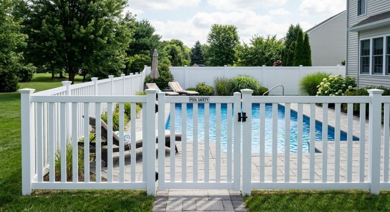 Vinyl Pool Fence Installation in Wilmington, NC