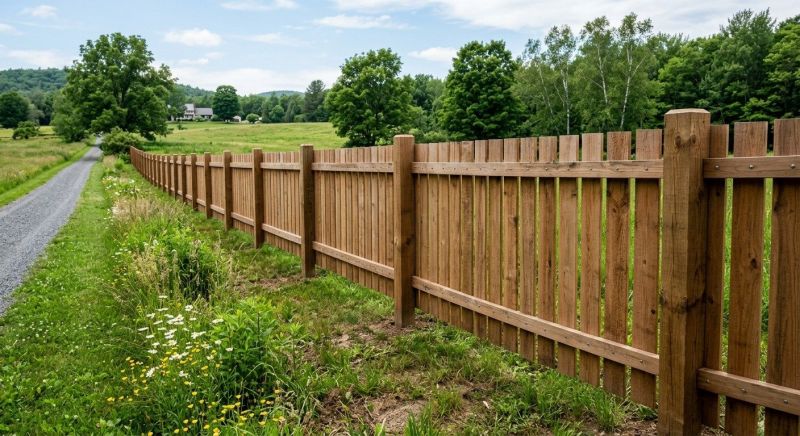Wooden Farm Fence Installation in Pearland, TX